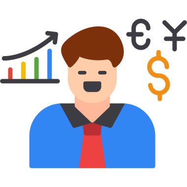 iş vektörü düz renk simgesi