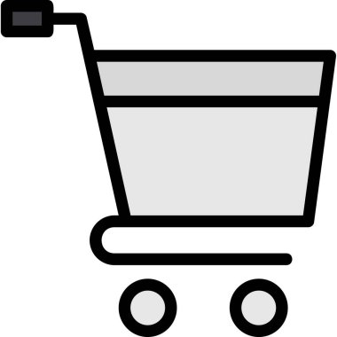Alışveriş arabası simgesi taslak biçiminde