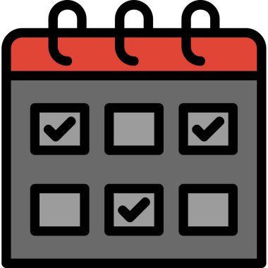 Takvim tarihi simgesi, basit vektör illüstrasyonu