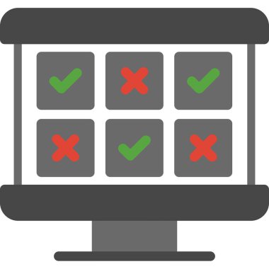 İşaretleme simgesi vektör illüstrasyonunu kontrol et