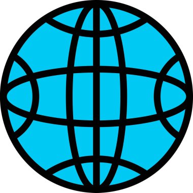 genel ağ simgesi - ana hatlar biçiminde