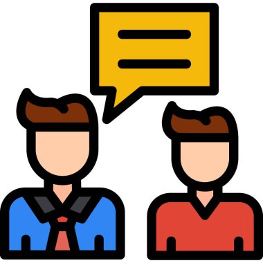 Sohbet simgesi vektör illüstrasyonu