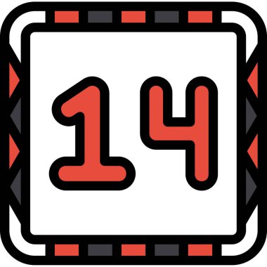 7 numaralı simge tasarımı, vektör illüstrasyonu