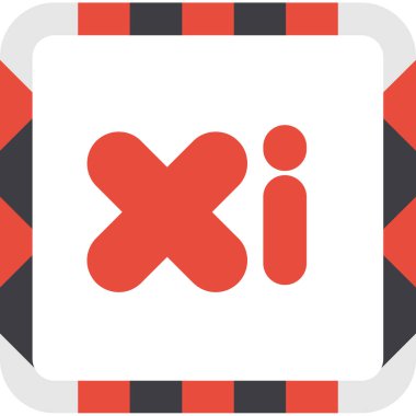 Düz dizaynda x harfi vektör simgesi