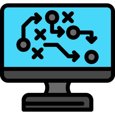 Bilgisayar ağı. Basit resimleme