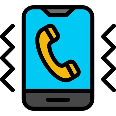 telefon simgesi, vektör illüstrasyonu