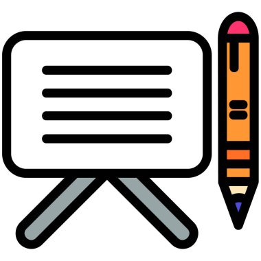 kalem ve not defteri simgesi, vektör tasarımı