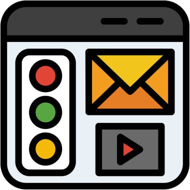 Web simgesi, basit vektör illüstrasyonu