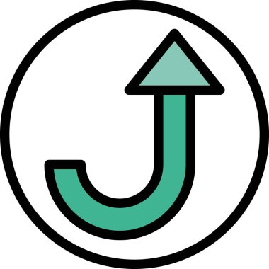 ok yönü ok simgesi doldurulmuş - taslak biçimi