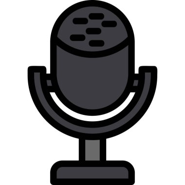Mikrofon. Web simgesi basit tasarım