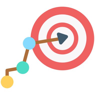 Hedef renkli vektör simgesi