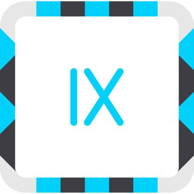 Tek bir x simgesinin vektör illüstrasyonu