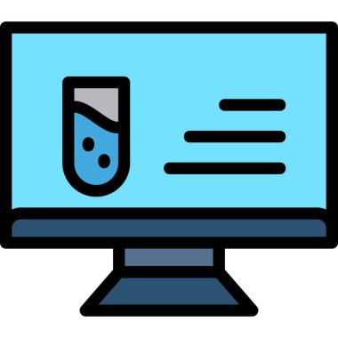 laptop ekran simgesi. özet ekran vektör rengi düz izole