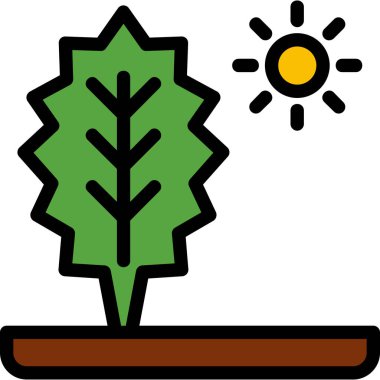 ağaç simgesi vektör illüstrasyonu