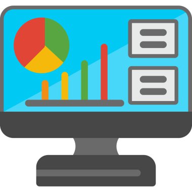 iş veri analiz simgesi düz biçimli