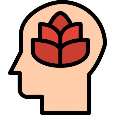 İnsan beyni. Basit illüstrasyon