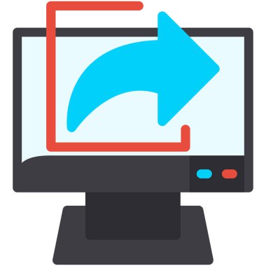 bilgisayar ekranı simgesi düz biçimli