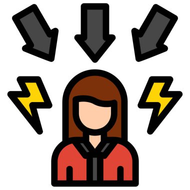 Kadın. Web simgesi basit illüstrasyon