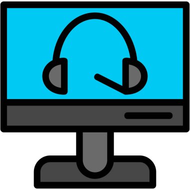 Bilgisayar. Web simgesi basit illüstrasyon