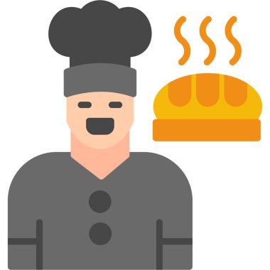 Fırın şefi aşçı ikonu