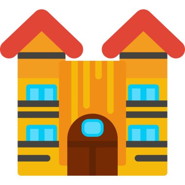 Bina. Web simgesi basit illüstrasyon