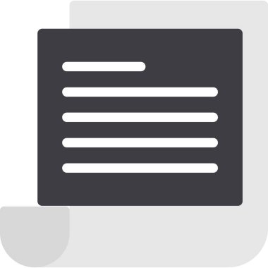 Gazete düz vektör simgesi