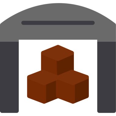 Beyaz arkaplanda çikolatalı pasta, illüstrasyon, vektör.