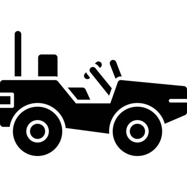 Askeri araç simgesinin vektör çizimi