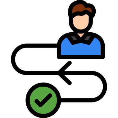 dağıtım servisi kurye simgesi ana hat biçiminde