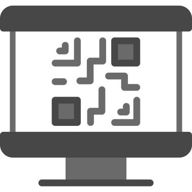 qr kod vektör simgesi