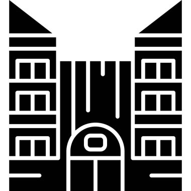 Mimari yapı şehir simgesi katı biçimde