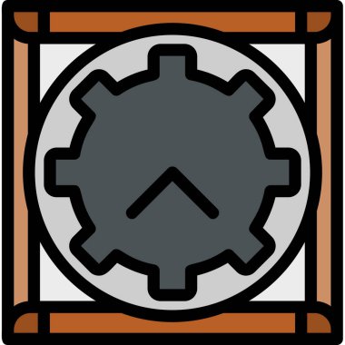 Teçhizat Web simgesi basit illüstrasyon