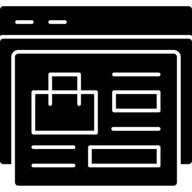 Bilgisayar monitörü. Web simgesi basit tasarım