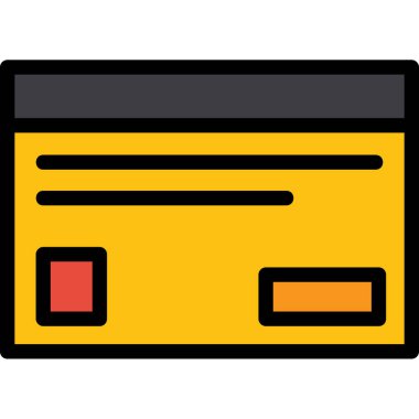 Kredi kartı ikonu vektör illüstrasyonu