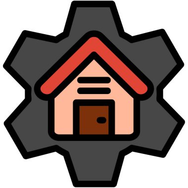 Ev simgesinin vektör illüstrasyonu