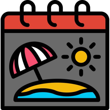 Takvim simgesi, vektör çizimi