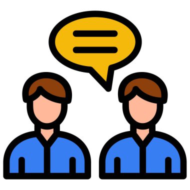 Müşteri servisi simgesi renk ana hatları vektörü