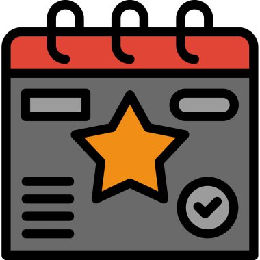 Takvim simgesi, vektör çizimi