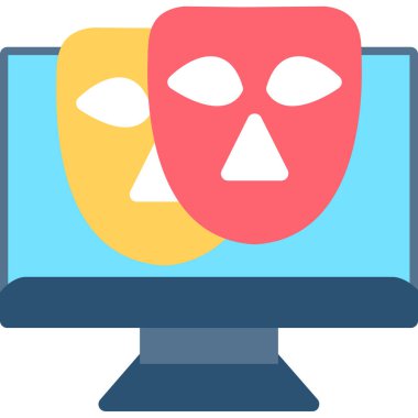 Bilgisayar virüsü. Web simgesi basit illüstrasyon