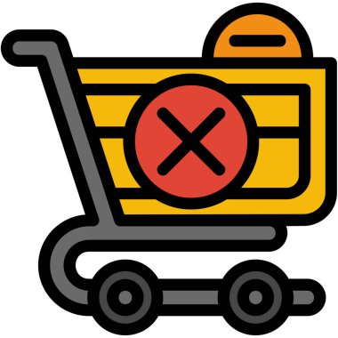 Alışveriş arabası vektör simgesi