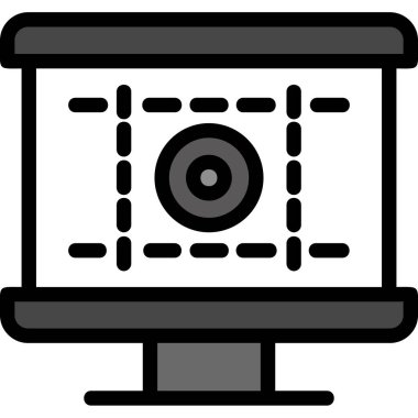 - Kamera. Web simgesi vektör illüstrasyonu