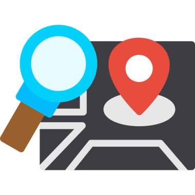 konumu harita vektör simgesi