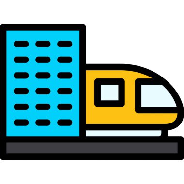 Tren ikonu. Basit resimleme