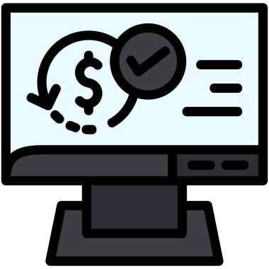 Para için. Web simgesi basit illüstrasyon