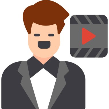 İşadamı Düz Vektör Simgesi