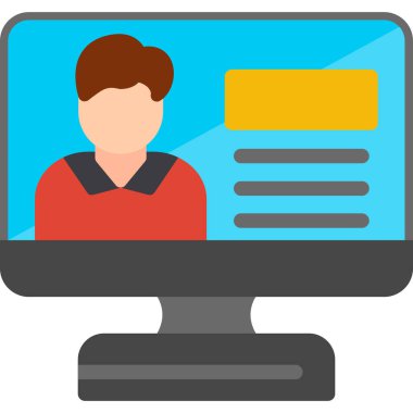 Bilgisayar. Web simgesi basit illüstrasyon