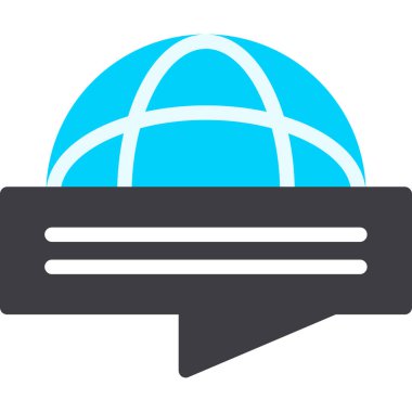 Küresel iletişim vektör simgesi