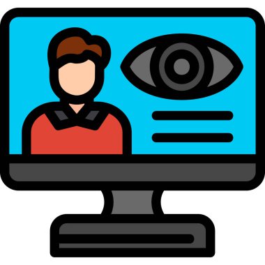 Göz izleyici film simgesi - taslak biçimi