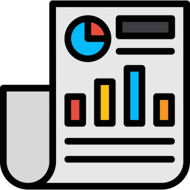 analitik iş raporu simgesi - özet biçimi