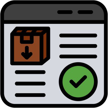 dağıtım paketi simgesi, vektör illüstrasyonu